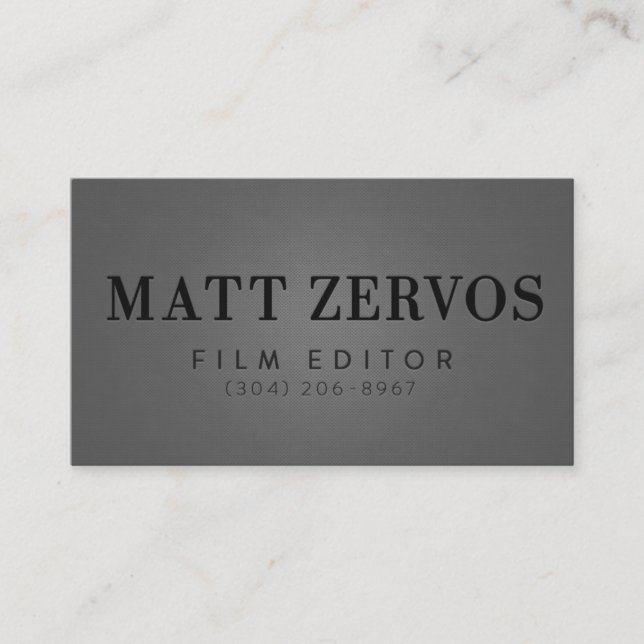 Tarjeta De Visita Matt Zervos (Anverso)