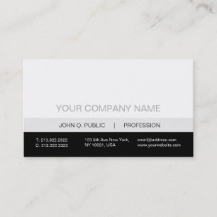 Tarjeta De Visita Matte de gris blanco negro profesional y moderno