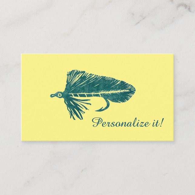 Tarjeta De Visita Matuka verde aerodinámica pesca con mosca, arte de (Anverso)