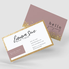 Tarjeta De Visita Mauve Hello Gorgeous Elegous Luxury Añadir tu logo