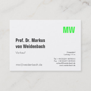 Tarjeta De Visita Máxima elegancia verde