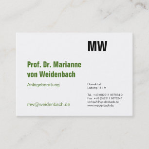 Tarjeta De Visita Máxima Elegancia verde