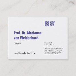 Tarjeta De Visita Máximamente elegante