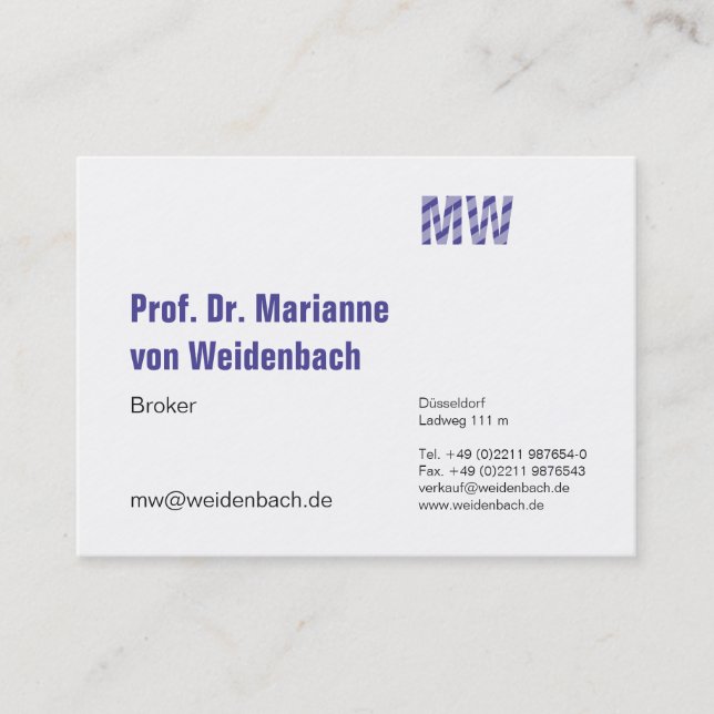 Tarjeta De Visita Máximamente elegante (Anverso)