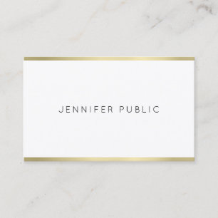Tarjeta De Visita Máximo de diseño de limpieza de blancos Gold Gold 