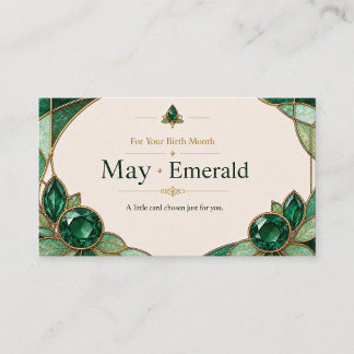 Tarjeta De Visita May Emerald Birthstone Shop Card