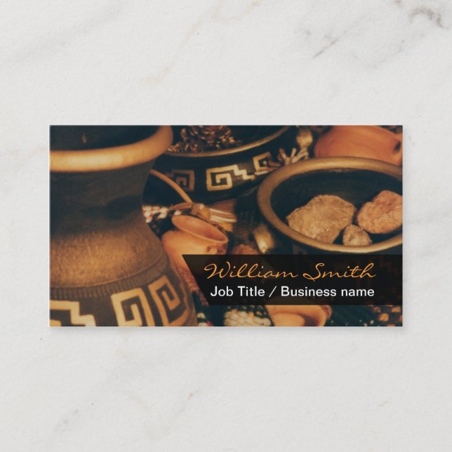 Tarjeta De Visita Mayan/Aztec Style Business card (Anverso)
