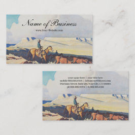 Tarjeta De Visita MaynardDixon Open Range Clásico Paisaje Occidental