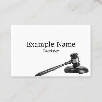 Tarjeta De Visita "Mazo de Abogado" Personalizado (UK/Euro)