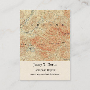 Tarjeta De Visita McKenzie y Moose Ponds, detalles de la montaña McK