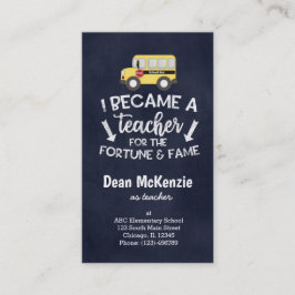 Tarjeta De Visita Me convierto en profesor