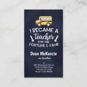 Tarjeta De Visita Me convierto en profesor