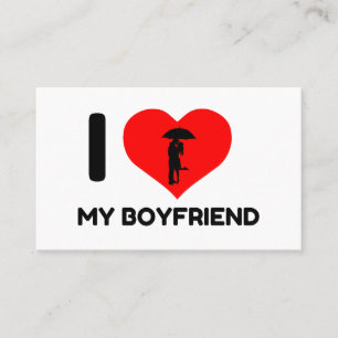 TARJETA DE VISITA ME ENCANTA EL CORAZÓN MI NOVIO.