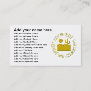 Tarjeta De Visita Me encanta el desierto