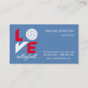 Tarjeta De Visita Me encanta el voleibol