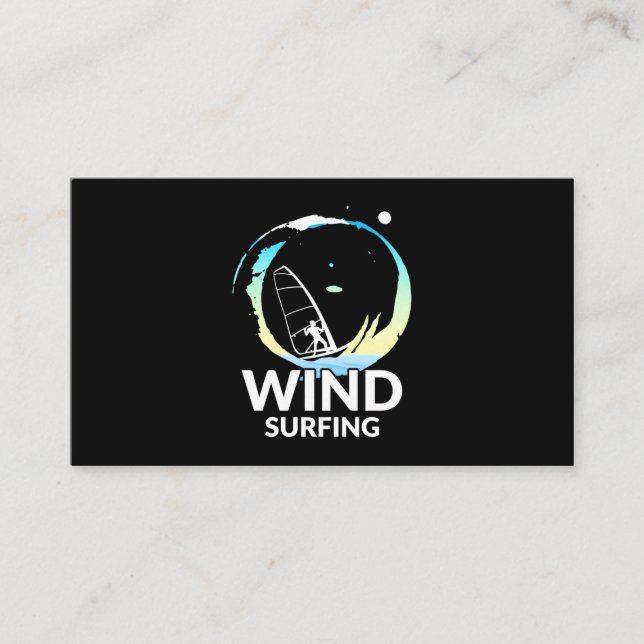 Tarjeta De Visita Me encanta el windsurf (Anverso)