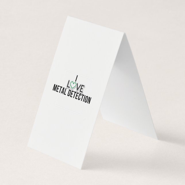 Tarjeta De Visita Me encanta la detección Metalizado (Anverso)