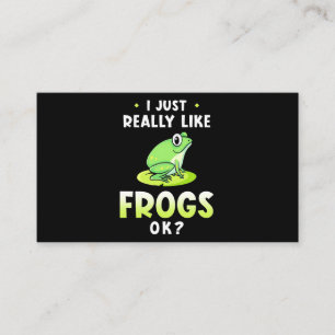 Tarjeta De Visita Me Gusta Realmente Las Ranas