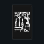 Tarjeta De Visita Me llaman padre del papá de Sr. Fix It Funny<br><div class="desc">Guay,  "me llaman regalo de Sr. Fix It Funny Hand divertida" para los trabajadores de construcción y los conductores del excavador. Diseño chistoso del aniversario para los amigos. Conveniente para el vehículo,  el automóvil,  la motocicleta y las fans de deportes.</div>