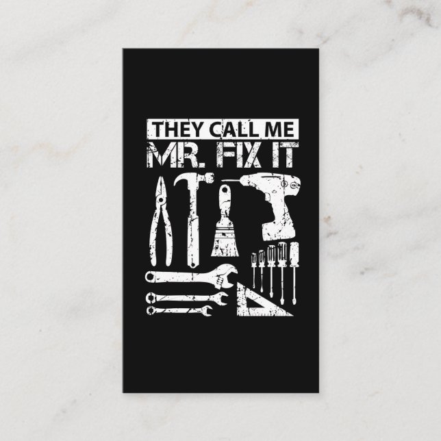 Tarjeta De Visita Me llaman padre del papá de Sr. Fix It Funny (Anverso)