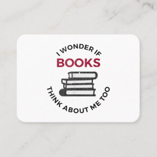 Tarjeta De Visita Me Pregunto Si Los Libros También Piensan En Mí -