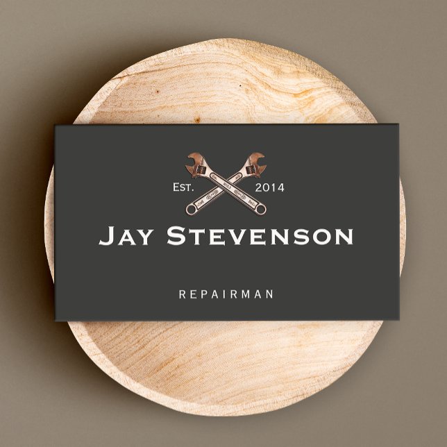 Tarjeta De Visita Mecánica automática / Llave de reparación del hoga (Subido por el creador)