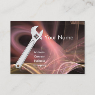 Tarjeta De Visita MECÁNICA METALIZADO GRANDE, Monograma PLUMBERS