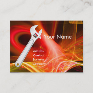 Tarjeta De Visita MECÁNICA METALIZADO GRANDE, Monograma PLUMBERS