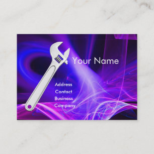 Tarjeta De Visita MECÁNICA METALIZADO GRANDE, Monograma PLUMBERS