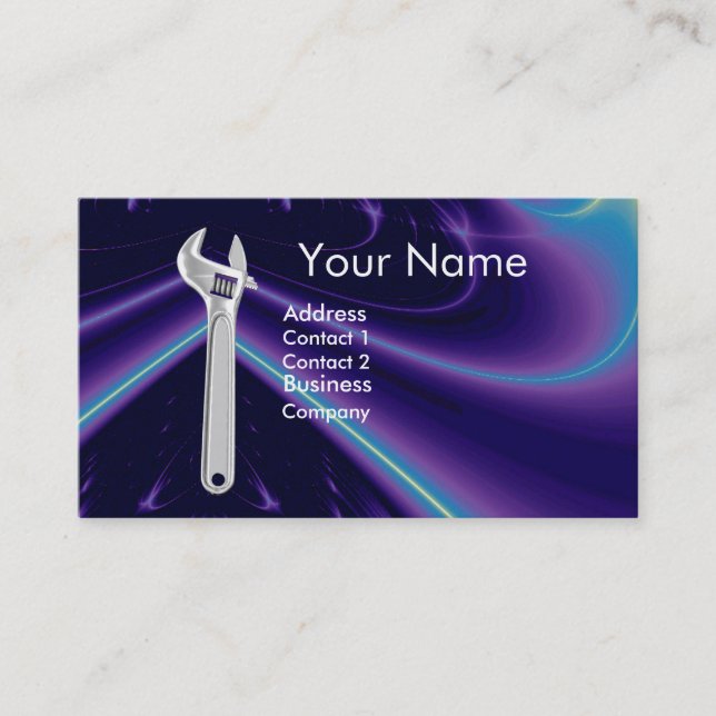 TARJETA DE VISITA MECÁNICA METALIZADO WRANCH, MONOGRAMA DE PLUMBRES (Anverso)