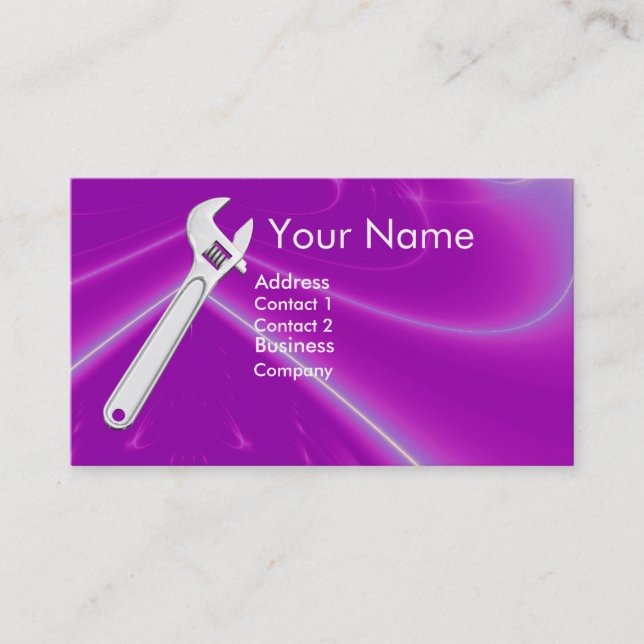 TARJETA DE VISITA MECÁNICA METALIZADO WRANCH, MONOGRAMA DE PLUMBRES (Anverso)