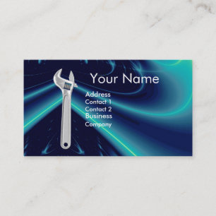 TARJETA DE VISITA MECÁNICA METALIZADO WRANCH, MONOGRAMA DE PLUMBRES