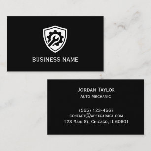 Tarjeta de visita mecánica profesional