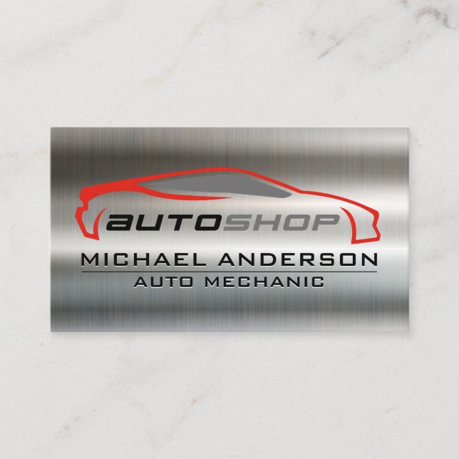 Tarjeta De Visita Mecánico | Auto de reparación | Wrenches | Metaliz (Anverso)