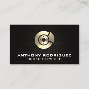 Tarjeta De Visita Mecánico automático   Icono de rotor de oro