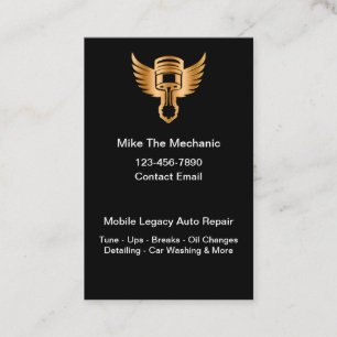 Tarjeta De Visita Mecánico automotriz móvil de automóviles legacy