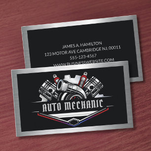 Tarjeta De Visita Mecánico Automotriz Servicio de Reparación de Auto