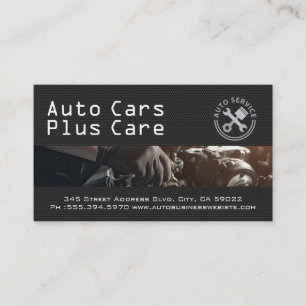 Tarjeta De Visita Mecánico Cuidado del Auto   Tienda de Rendimiento