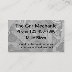 Tarjeta De Visita Mecánico de automóviles simple