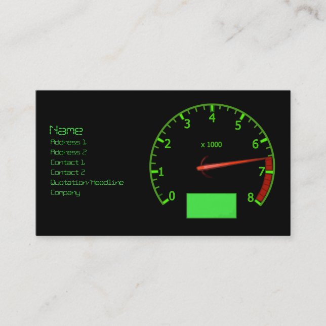 Tarjeta De Visita Mecánico de coche automotriz (Anverso)