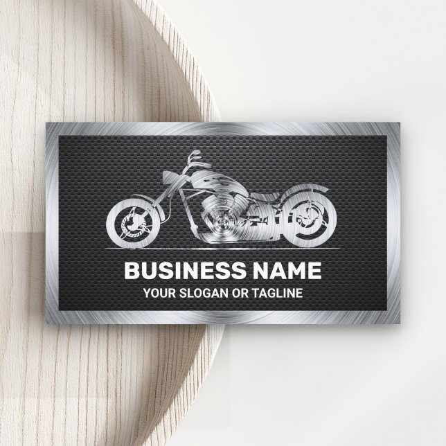 Tarjeta De Visita Mecánico de motocicleta de acero de fibra de carbo (Subido por el creador)