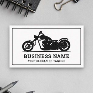 Tarjeta De Visita Mecánico de Motocicletas de Motocicleta en Blanco