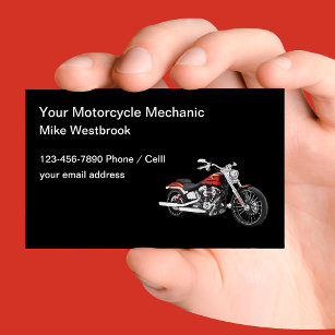 Tarjeta De Visita Mecánico de reparación de motocicletas