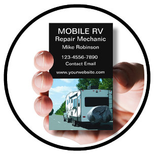 Tarjeta De Visita Mecánico de reparación de motohome RV móvil