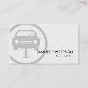Tarjeta De Visita Mecánico de Servicio de Auto Icono Negrita