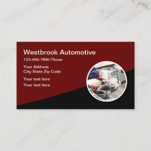 Tarjeta De Visita Mecánico de taller de reparación automotriz