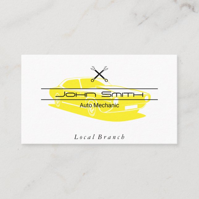 Tarjeta De Visita Mecánico | Ingeniero | Wrenches (Anverso)