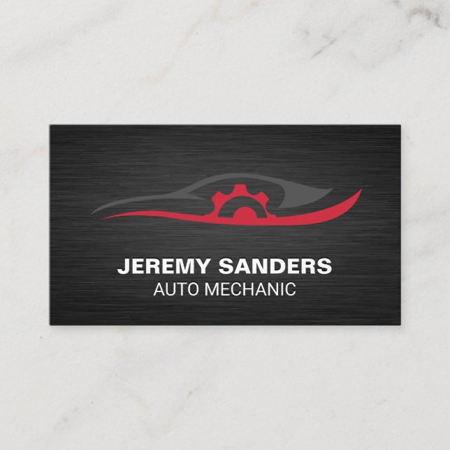 Tarjeta De Visita Mecánico | Logotipo de coche (Anverso)