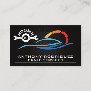 Tarjeta De Visita Mecánico Logotipo de llave de servicio de automó