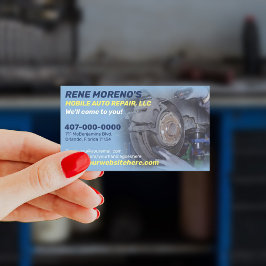 Tarjeta De Visita Mecánico Móvil De Reparación De Coches De Automóvi